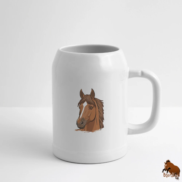Le Cheval Dobrogeana sur une chope