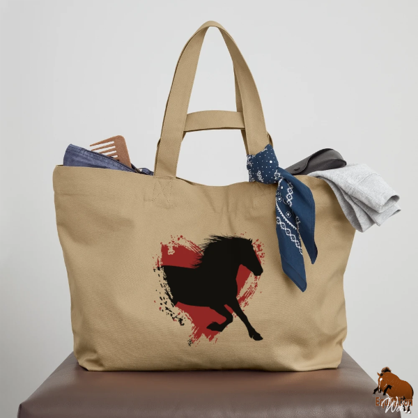 Le Cheval Frison sur un cabas