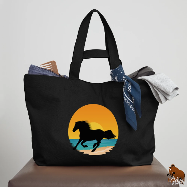 Le Cheval Frison sur un cabas