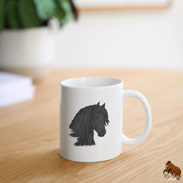 Le Cheval Frison sur un mug