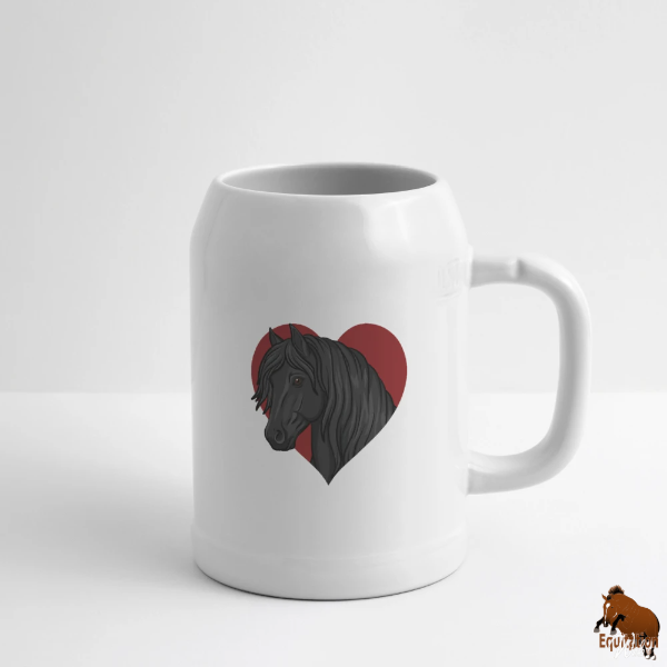 Le Cheval Frison sur une chope