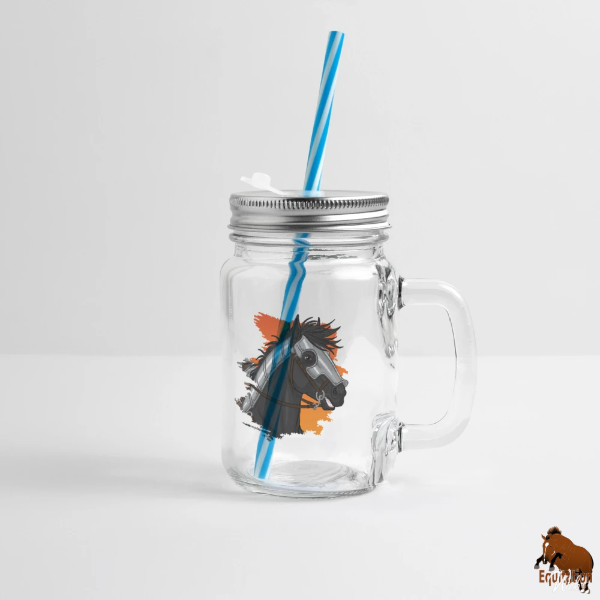 Les Chevaux de guerre sur un bocal � boisson