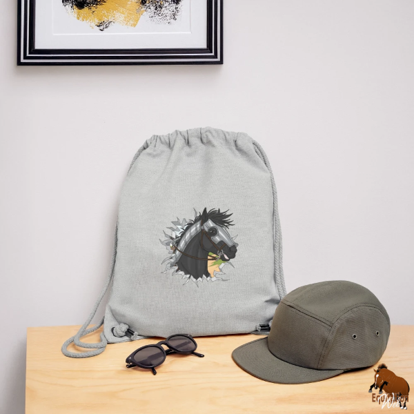 Les Chevaux de guerre sur un sac � cordon