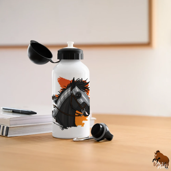 Les Chevaux de guerre sur une gourde