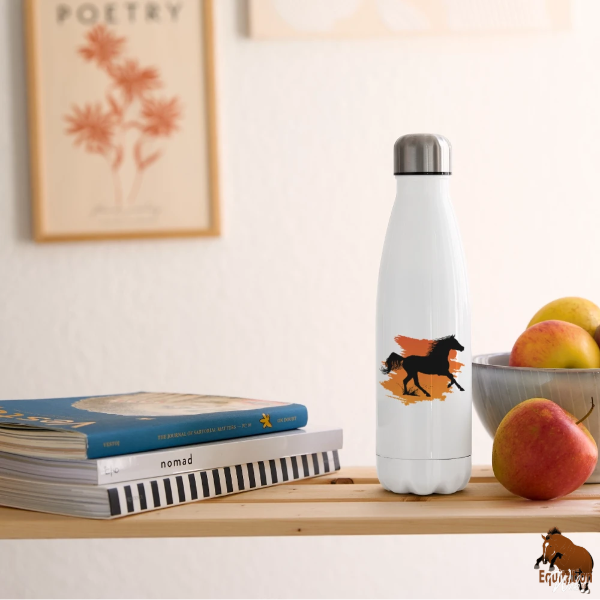 Le Cheval Arabe sur une bouteille isotherme