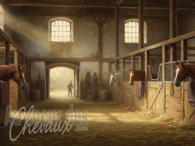 L'�curie pour le cheval, analyse de la conception architecturale, de l'hygi�ne et du bien-�tre �thologique