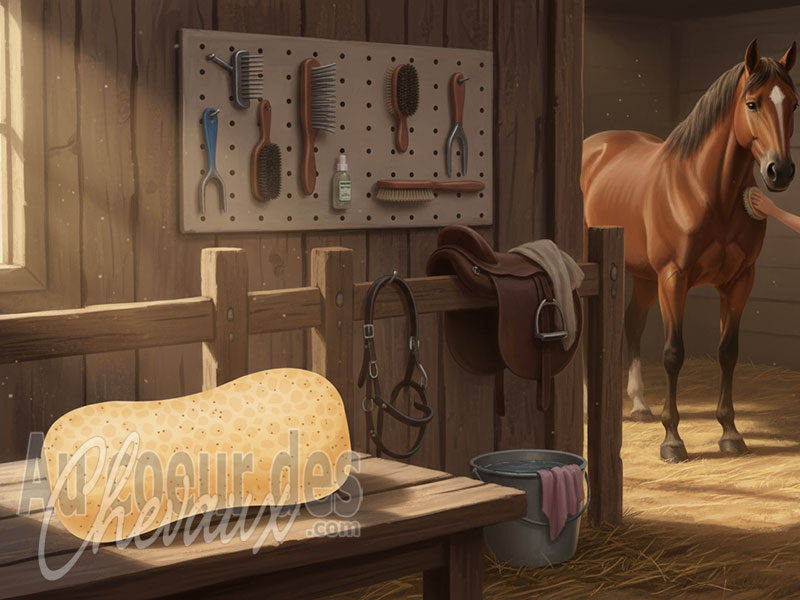 L'�ponge pour le cheval, hygi�ne des muqueuses, thermor�gulation et enjeux de bios�curit�