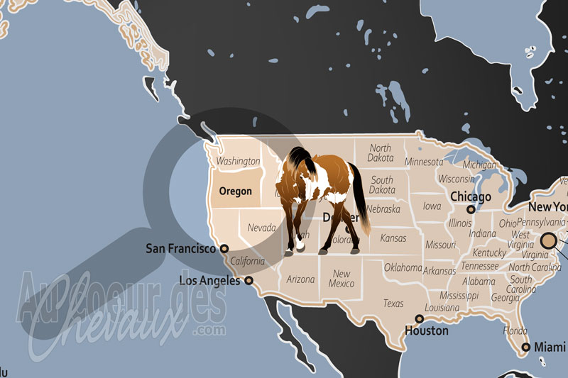 La localisation de l'�tat d'Oregon aux �tats Unis