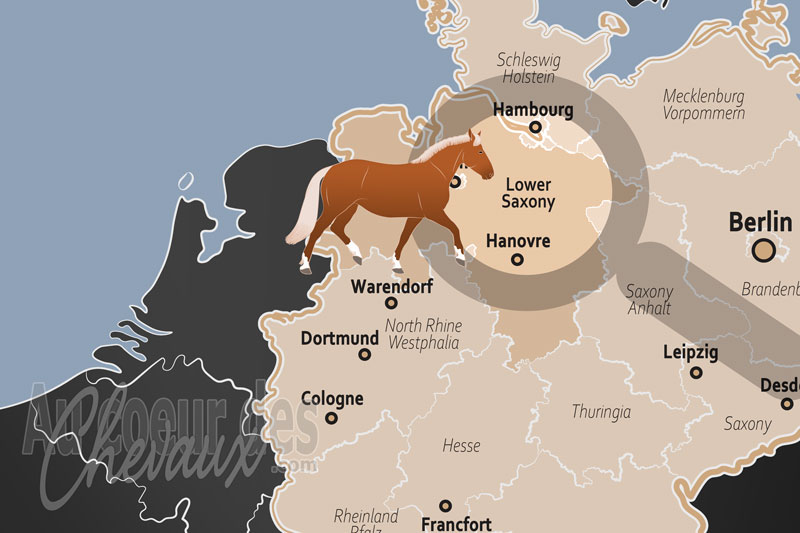 La localisation dans le pays de l'�tat de Basse Saxe en Allemagne