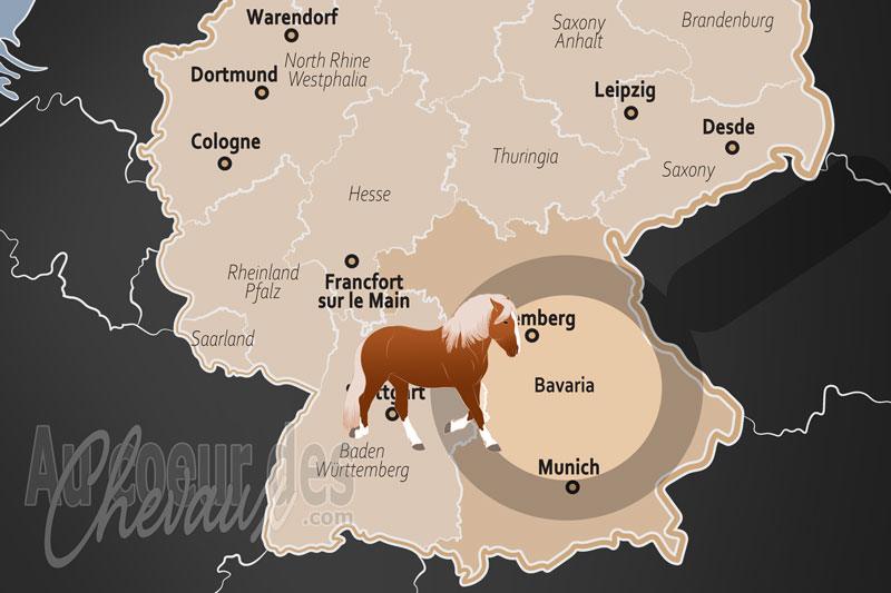 La localisation de l'�tat de Bavi�re en Allemagne