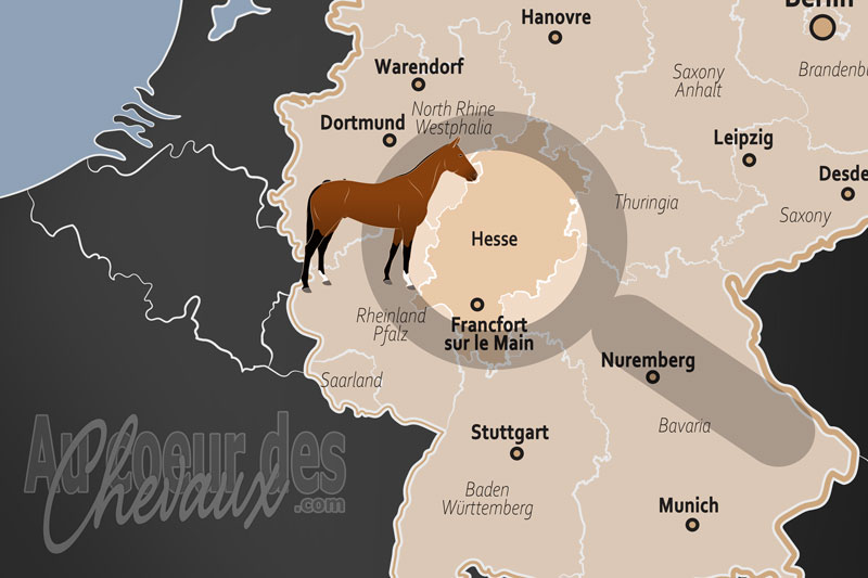 La localisation de l'�tat de la Hesse en Allemagne