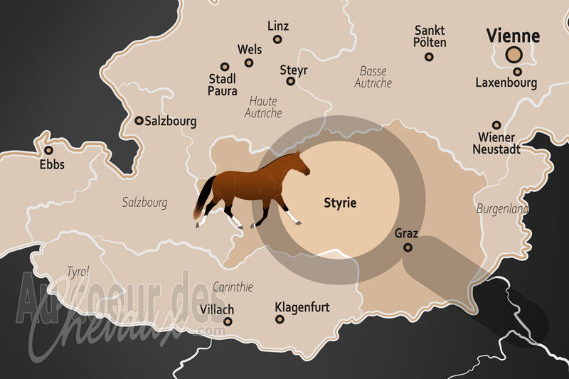 La localisation de l'�tat de Styrie en Autriche