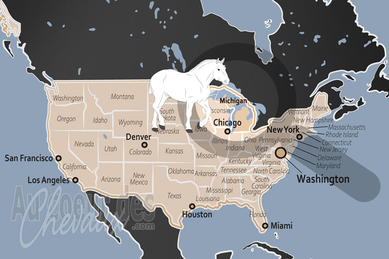 La localisation de l'�tat du Michigan aux �tats Unis