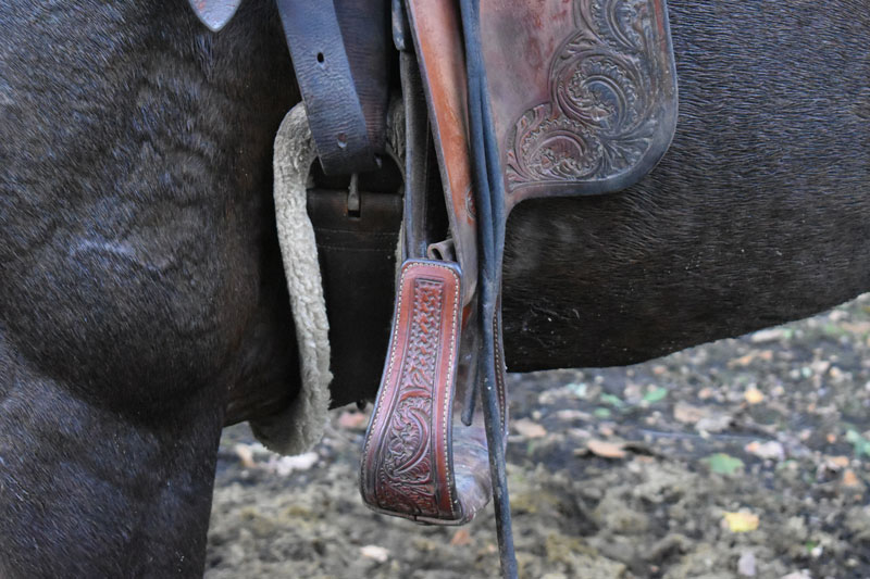 L'�trier western pour le pied du cavalier