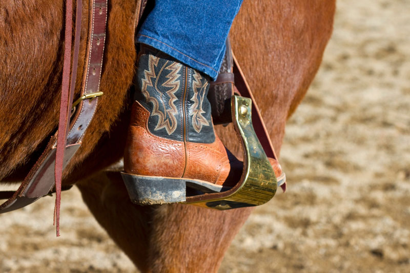 L'�trier western pour le pied du cavalier
