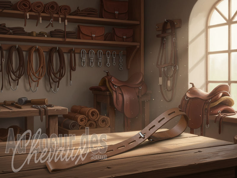 L'�trivi�re � crochet de la selle d'�quitation, optimisation du contact et innovation du syst�me de fixation
