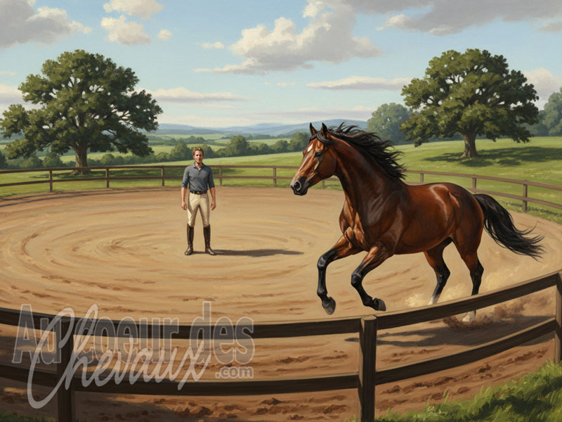 L'Exercice du cercle avec le cheval, analyse de la connexion distale, de l'�quilibre et de la fluidit� relationnelle