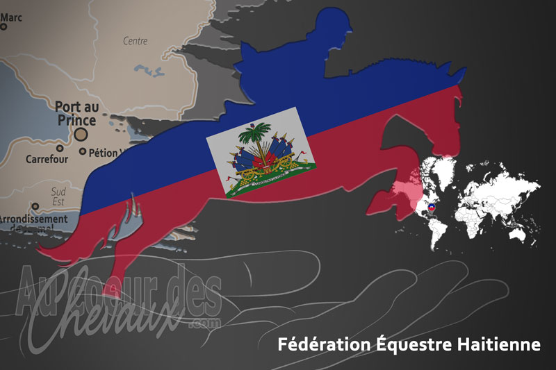 Le drapeau du pays de la F�d�ration �questre de Ha�ti