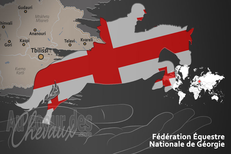 Le drapeau du pays de la F�d�ration �questre de la G�orgie