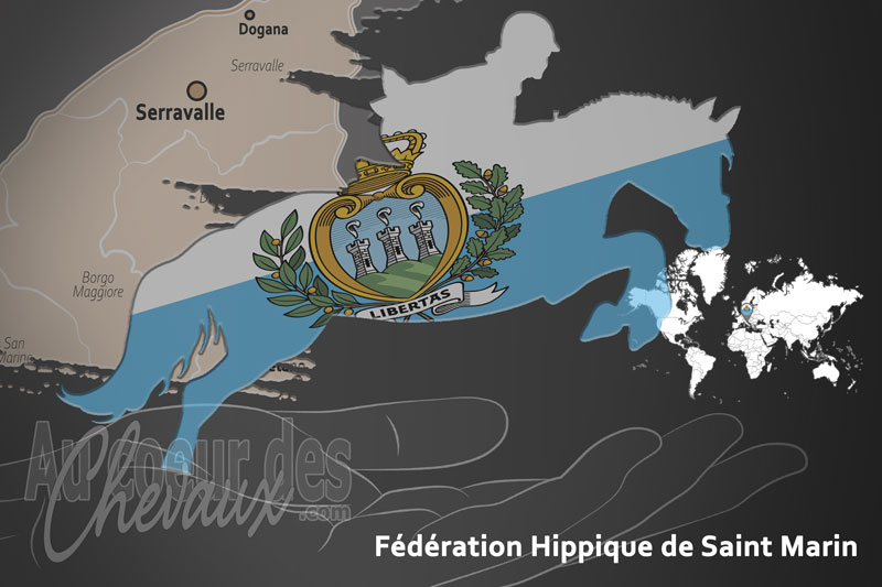 Le drapeau du pays de la F�d�ration �questre de Saint Marin