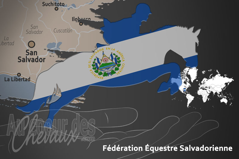 Le drapeau du pays de la F�d�ration �questre du Salvador