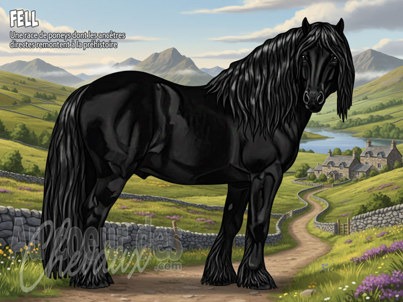 Le Poney Fell, le travailleur infatigable des montagnes de cumbria