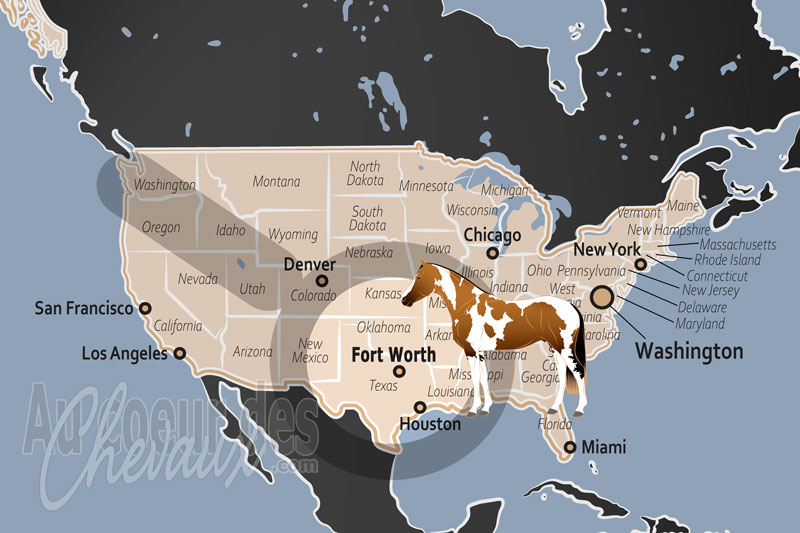 La localisation dans le pays de Fort Worth aux �tats Unis