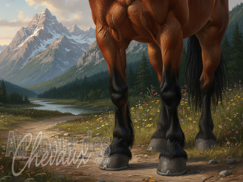 La Fourchette sous le sabot du cheval, anatomie, r�les physiologiques et pathologies