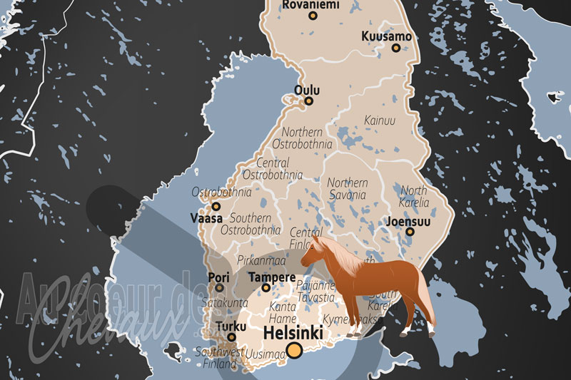 La localisation d'Helsinki en Finlande