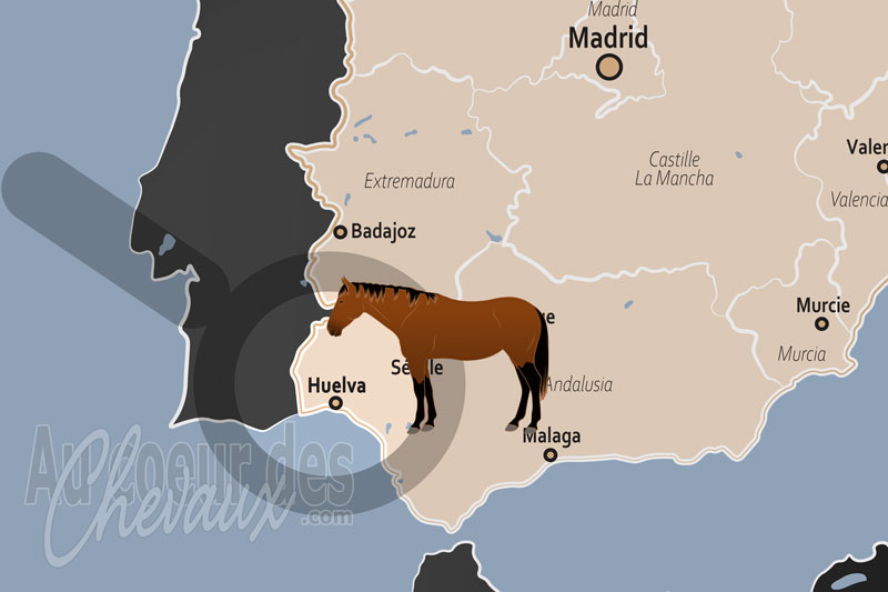 La localisation d'Huelva en Espagne