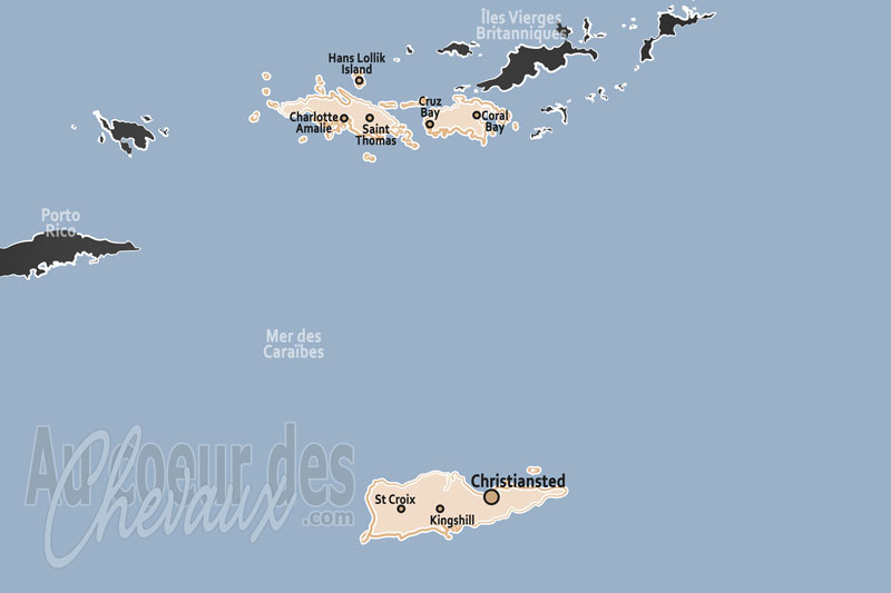 Les �les Vierges des �tats Unis, entre ferveur des hippodromes et libert� sauvage