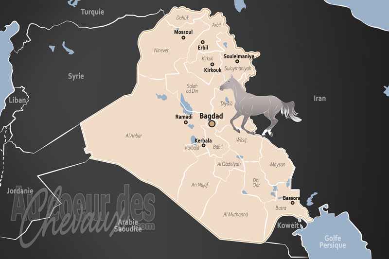 La carte g�ographique de l'Irak