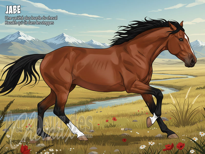 Le Cheval Jabe, sentinelle de la steppe du kazakhstan