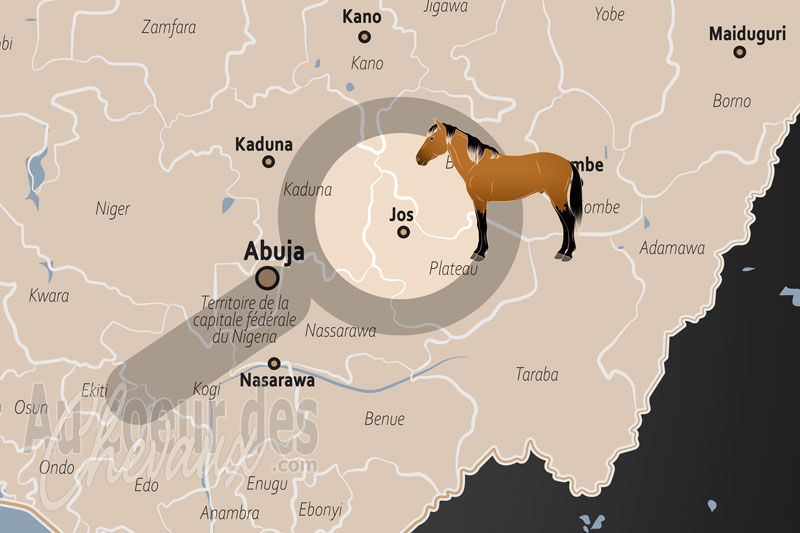 La localisation de Jos au Nig�ria