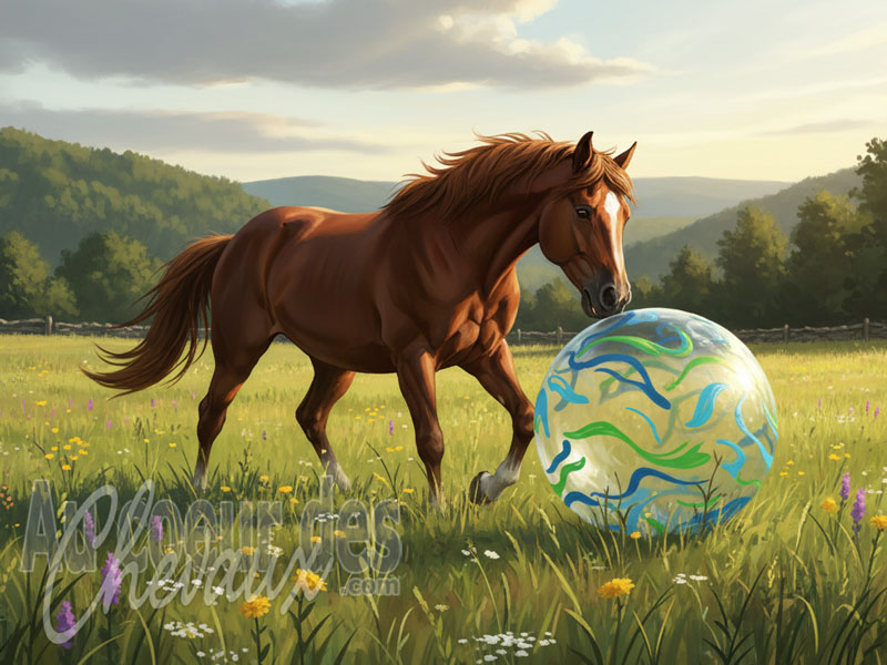 Les Jouets pour le cheval, vecteurs d'enrichissement environnemental et de bien-�tre
