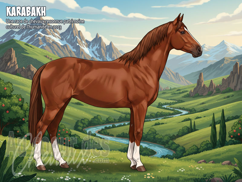 Le Cheval Karabakh, le joyau dor� de l'azerba�djan