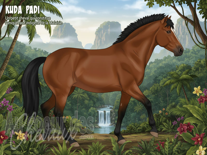 Le Cheval Kuda Padi, le petit cavalier des rizi�res de malaisie