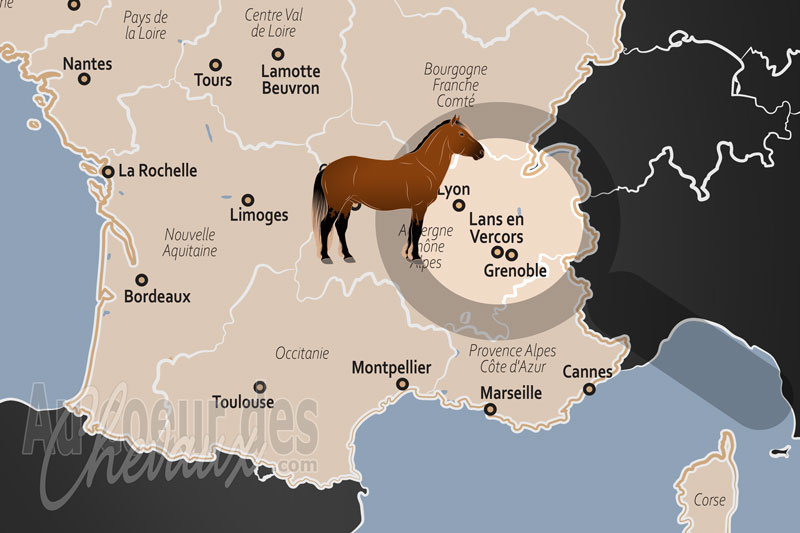 La localisation de Lans en Vercors en France