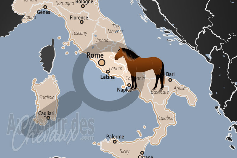 La localisation de Latina en Italie