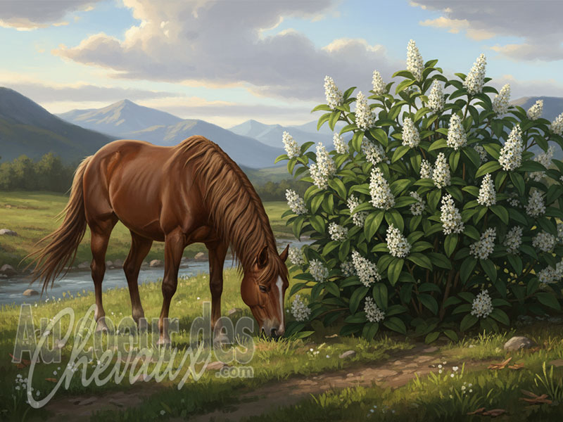 Le Laurier Cerise et le cheval, risques d'intoxication cyanog�n�tique chez le cheval