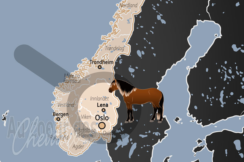 La localisation de Lena en Norv�ge