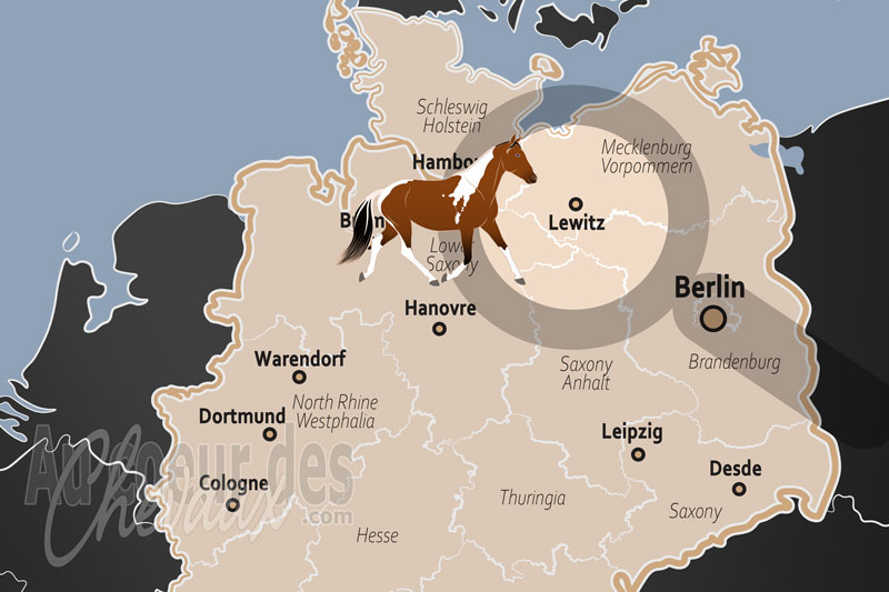 La localisation du Lewitz en Allemagne