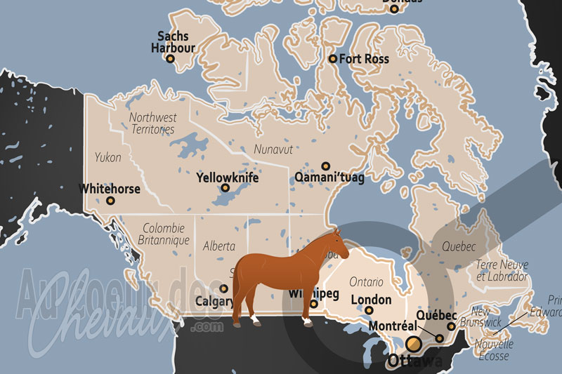 La localisation de London au Canada