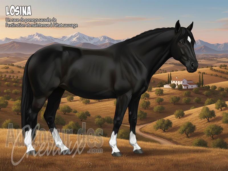 Le Cheval Losina, le survivant des montagnes de castille