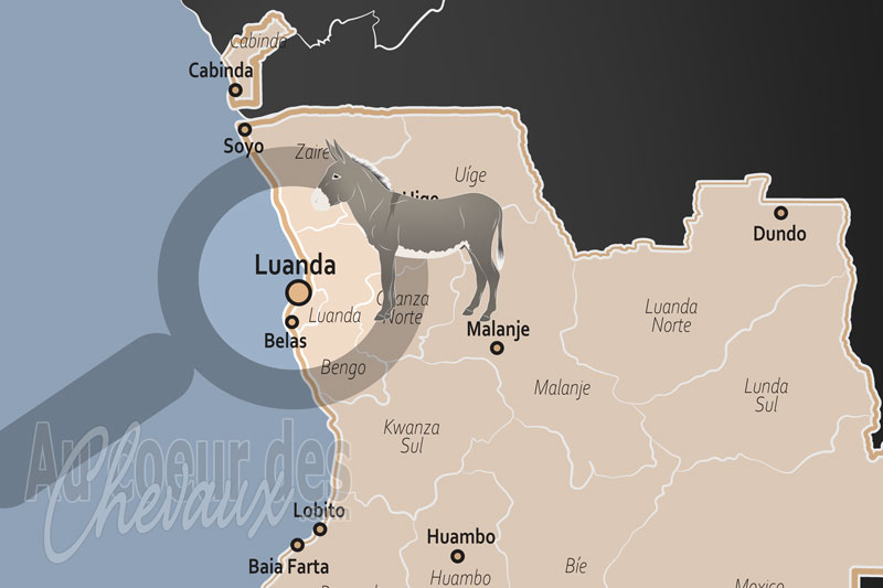 La localisation de Luanda en Angola