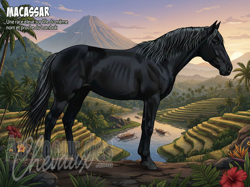 Le Cheval Macassar, un h�ritage des routes commerciales de c�l�bes