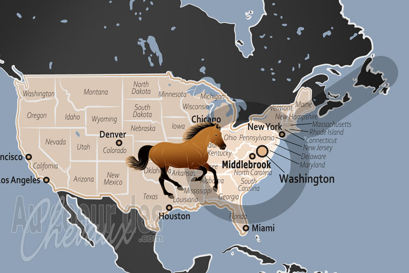 La localisation de Middlebrook aux �tats Unis