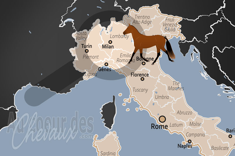 La localisation de Milan en Italie