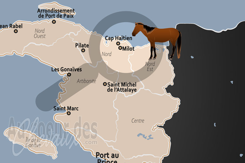 La localisation de Milot � Ha�ti