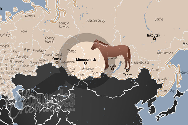 La localisation de Minoussinsk en Russie